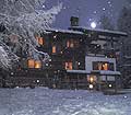 Nevicata serale al Rifugio L'Ermitage