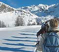 Escursione invernale in alta quota con gli sci